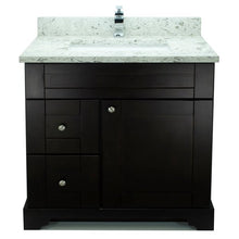 Load image into Gallery viewer, 36" Espresso Damian Vanity with Milky Way Quartz