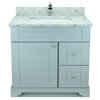 Load image into Gallery viewer, 36" Grey Damian Vanity with Milky Way Quartz