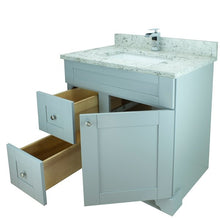 Load image into Gallery viewer, 36" Grey Damian Vanity with Milky Way Quartz
