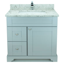 Load image into Gallery viewer, 36" Grey Damian Vanity with Milky Way Quartz