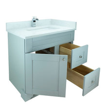 Load image into Gallery viewer, 36" Grey Damian Vanity with Carrera Quartz