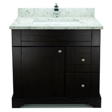 Load image into Gallery viewer, 36" Espresso Damian Vanity with Milky Way Quartz