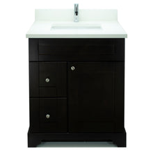 Load image into Gallery viewer, 24&quot; Espresso Damian Vanity with Silk White Quartz