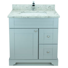 Load image into Gallery viewer, 30" Grey Damian Vanity with Milky Way Quartz