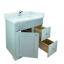 Load image into Gallery viewer, 30" Grey Damian Vanity with Carrera Quartz