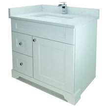 Load image into Gallery viewer, 36" White Damian Vanity with Carrera Quartz