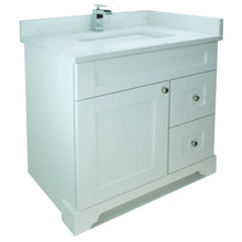 Load image into Gallery viewer, 36" White Damian Vanity with Carrera Quartz