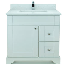 Load image into Gallery viewer, 36" White Damian Vanity with Carrera Quartz