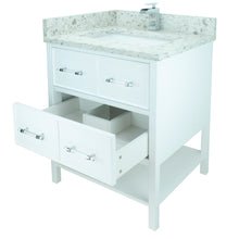 Load image into Gallery viewer, 30&quot; White Gemma Vanity with Milky Way Quartz