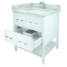 Load image into Gallery viewer, 24" White Gemma Vanity with Milky Way Quartz