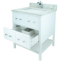 Load image into Gallery viewer, 36&quot; White Gemma Vanity with Milky Way Quartz