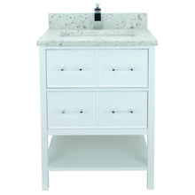 Load image into Gallery viewer, 24" White Gemma Vanity with Milky Way Quartz