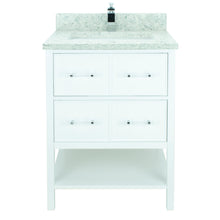 Load image into Gallery viewer, 24&quot; White Gemma Vanity with Topaz Quartz
