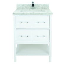Load image into Gallery viewer, 24" White Gemma Vanity with Topaz Quartz