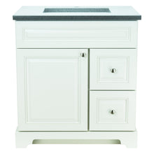 Load image into Gallery viewer, 24&quot; Antique White Damian Vanity with Crystal Grey Quartz
