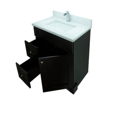Load image into Gallery viewer, 24" Espresso Damian Vanity with Classique Calcutta Quartz