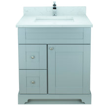 Load image into Gallery viewer, 24" Grey Damian Vanity with Carrera Quartz
