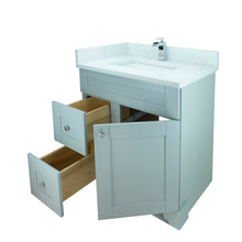 Load image into Gallery viewer, 24" Grey Damian Vanity with Carrera Quartz
