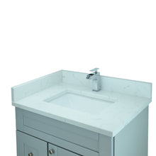 Load image into Gallery viewer, 24" Grey Damian Vanity with Carrera Quartz