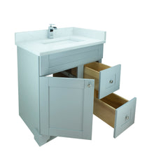 Load image into Gallery viewer, 24" Grey Damian Vanity with Carrera Quartz