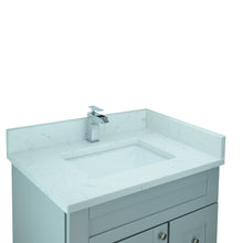 Load image into Gallery viewer, 24" Grey Damian Vanity with Carrera Quartz