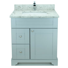Load image into Gallery viewer, 24" Grey Damian Vanity with Milk Way Quartz