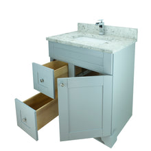 Load image into Gallery viewer, 24" Grey Damian Vanity with Milk Way Quartz