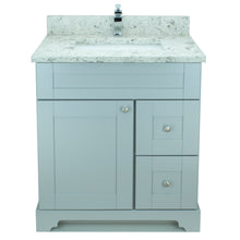 Load image into Gallery viewer, 24" Grey Damian Vanity with Milk Way Quartz