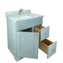 Load image into Gallery viewer, 24" Grey Damian Vanity with Milk Way Quartz