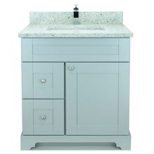 Load image into Gallery viewer, 24" Grey Damian Vanity with Topaz Quartz