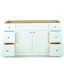 Load image into Gallery viewer, 60" White Damian Vanity with Classique Calcutta Quartz