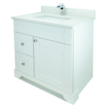 Load image into Gallery viewer, 36" White Damian Vanity with Silk White Quartz