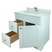 Load image into Gallery viewer, 36" White Damian Vanity with Silk White Quartz