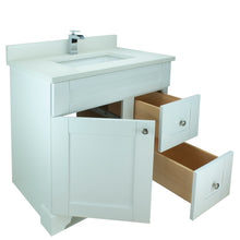 Load image into Gallery viewer, 36" White Damian Vanity with Silk White Quartz