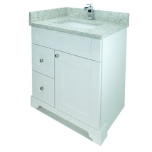 Load image into Gallery viewer, 24" White Damian Vanity with Topaz Quartz