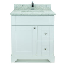 Load image into Gallery viewer, 24" White Damian Vanity with Topaz Quartz