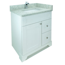 Load image into Gallery viewer, 24" White Damian Vanity with Topaz Quartz