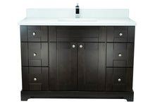 Load image into Gallery viewer, 48" Espresso Damian Vanity with Carrera Quartz