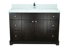 Load image into Gallery viewer, 48" Espresso Damian Vanity with Carrera Quartz