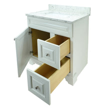 Load image into Gallery viewer, 24" Antique White Damian Vanity with Milk Way Quartz