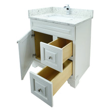 Load image into Gallery viewer, 24" Antique White Damian Vanity with Milk Way Quartz