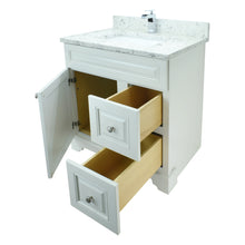 Load image into Gallery viewer, 24" Antique White Damian Vanity with Milk Way Quartz