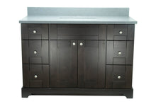 Load image into Gallery viewer, 42" Espresso Damian Vanity with Crystal Grey Quartz
