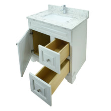 Load image into Gallery viewer, 24" Antique White Damian Vanity with Milk Way Quartz