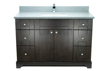 Load image into Gallery viewer, 42" Espresso Damian Vanity with Crystal Grey Quartz