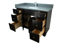 Load image into Gallery viewer, 42" Espresso Damian Vanity with Crystal Grey Quartz