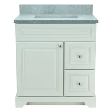 Load image into Gallery viewer, 30" Antique White Damian Vanity with Concrete Leather Quartz