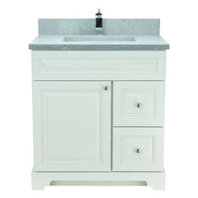 Load image into Gallery viewer, 30" Antique White Damian Vanity with Concrete Leather Quartz