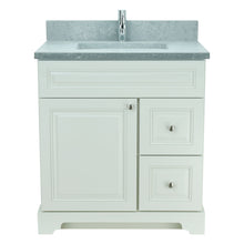 Load image into Gallery viewer, 24&quot; Antique White Damian Vanity with Concrete Leather Quartz