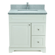 Load image into Gallery viewer, 30" Antique White Damian Vanity with Concrete Leather Quartz